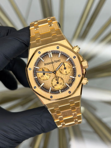 Audemars Piguet Royal Oak Chronograph Yellow Dial on Bracelet 26240BA.OO.1320BA.02 2024 Complete