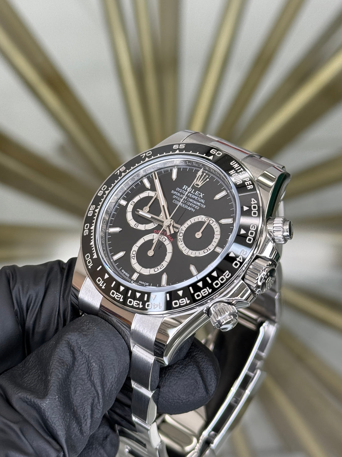 Rolex Daytona Black Index Dial on Oyster 126500LN 2026 Card