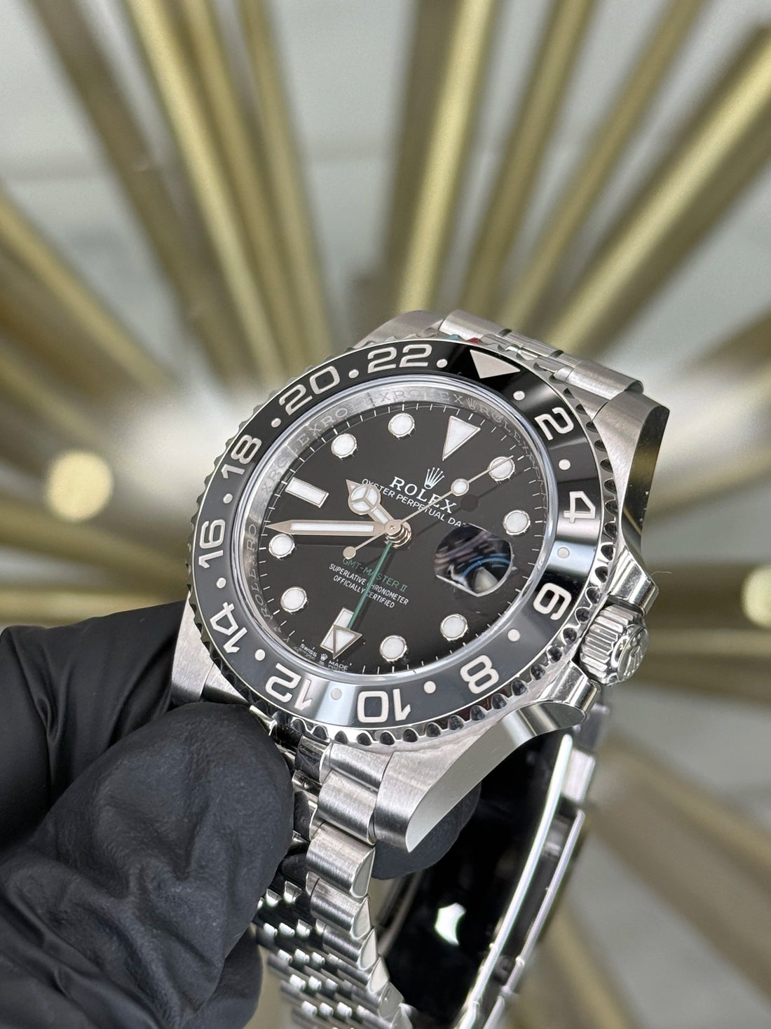 Rolex GMT-Master II Bruce Wayne Black Dial on Jubilee 126710GRNR 2026 Complete