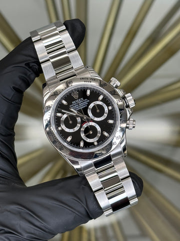 Rolex Daytona Black Dial on Oyster 116520 2012 Card
