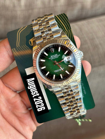 Rolex Datejust 41 Green Ombre Dial on Jubilee 126334 2026 Card