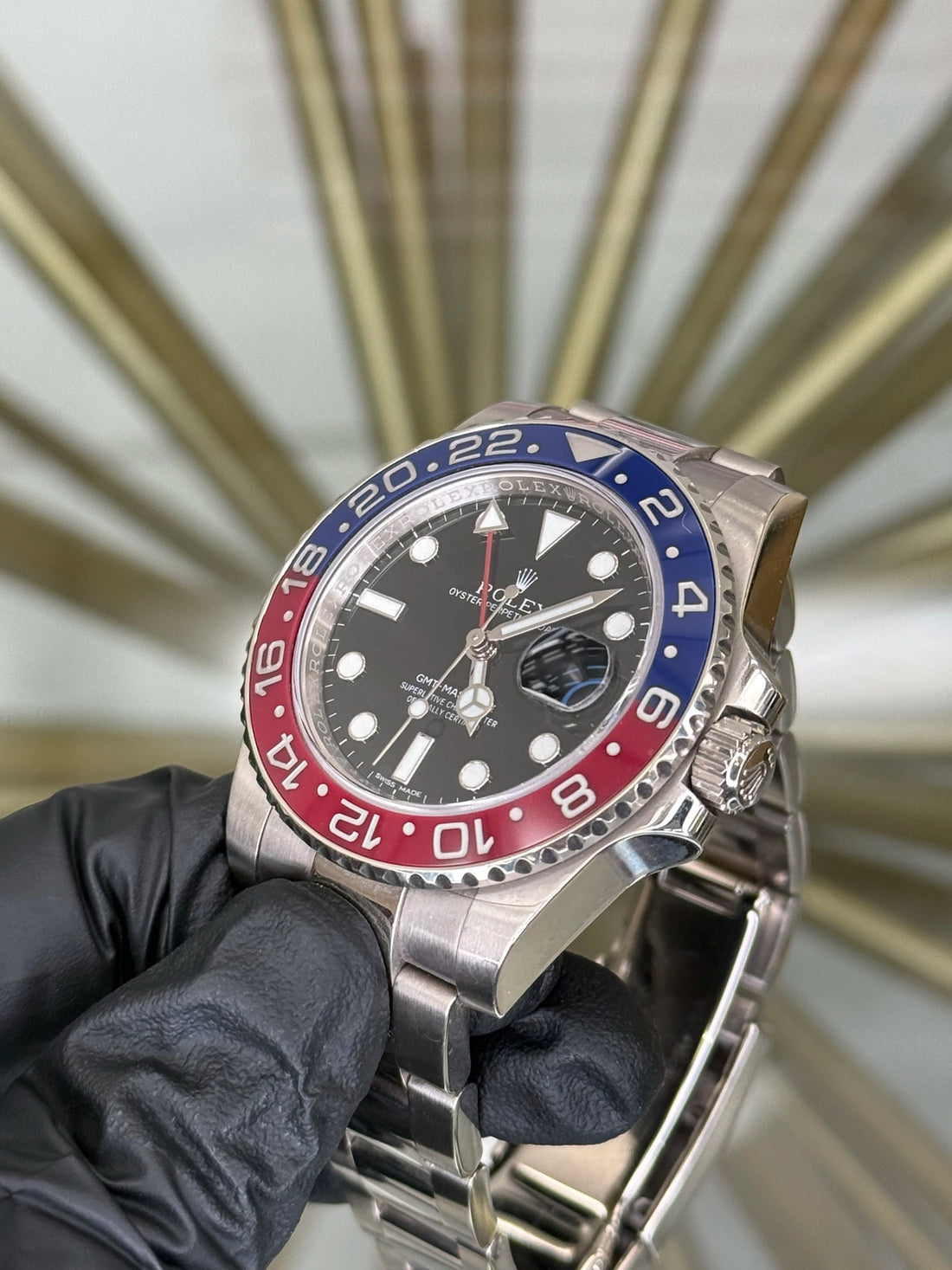 Rolex GMT Master II Black Dial on Oyster 116719BLRO 2015 Card