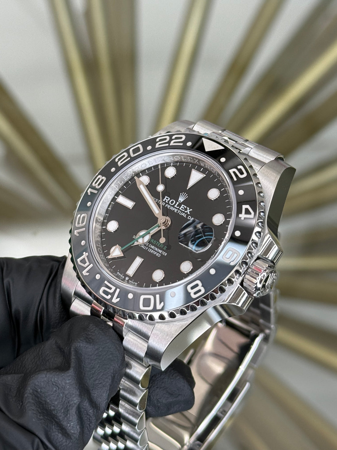 Rolex GMT-Master II Bruce Wayne Black Dial on Jubilee 126710GRNR 2026 Complete