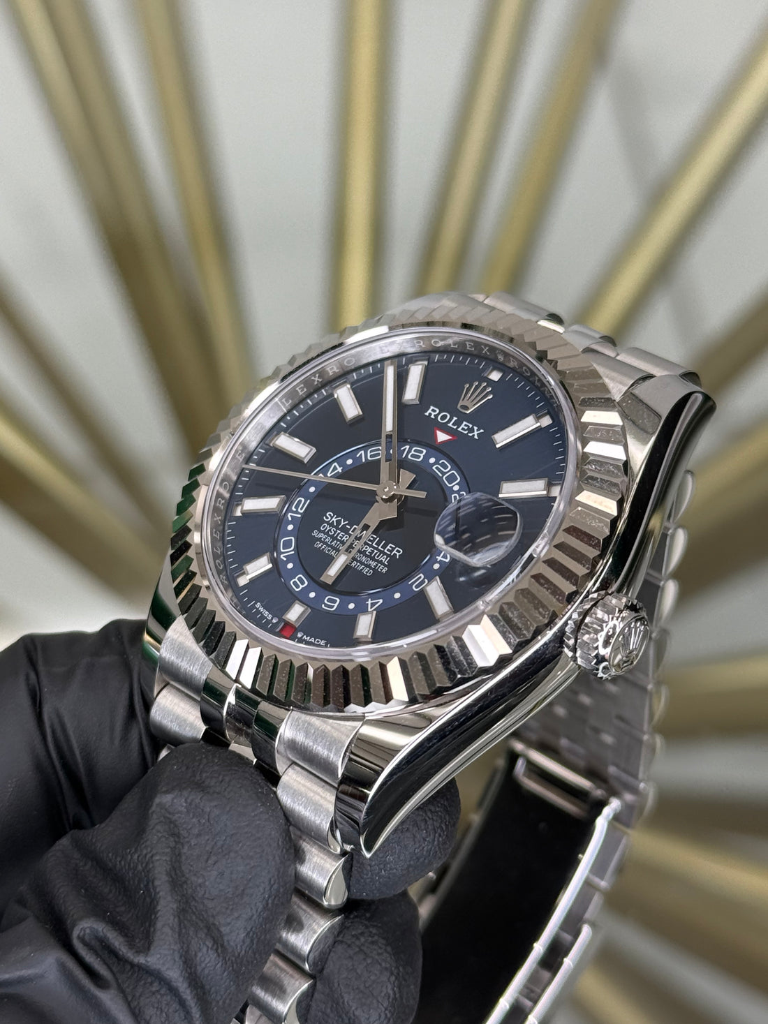 Rolex SkyDweller Blue Index Dial on Jubilee 336934 2023 Card