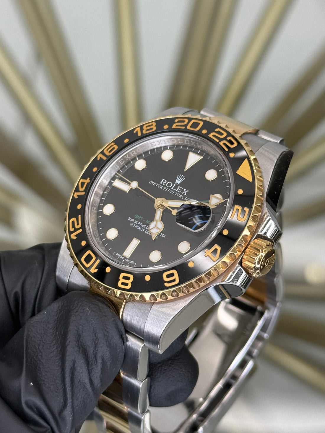 Rolex GMT-Master II Black Dial on Oyster 116713LN 2014 Card