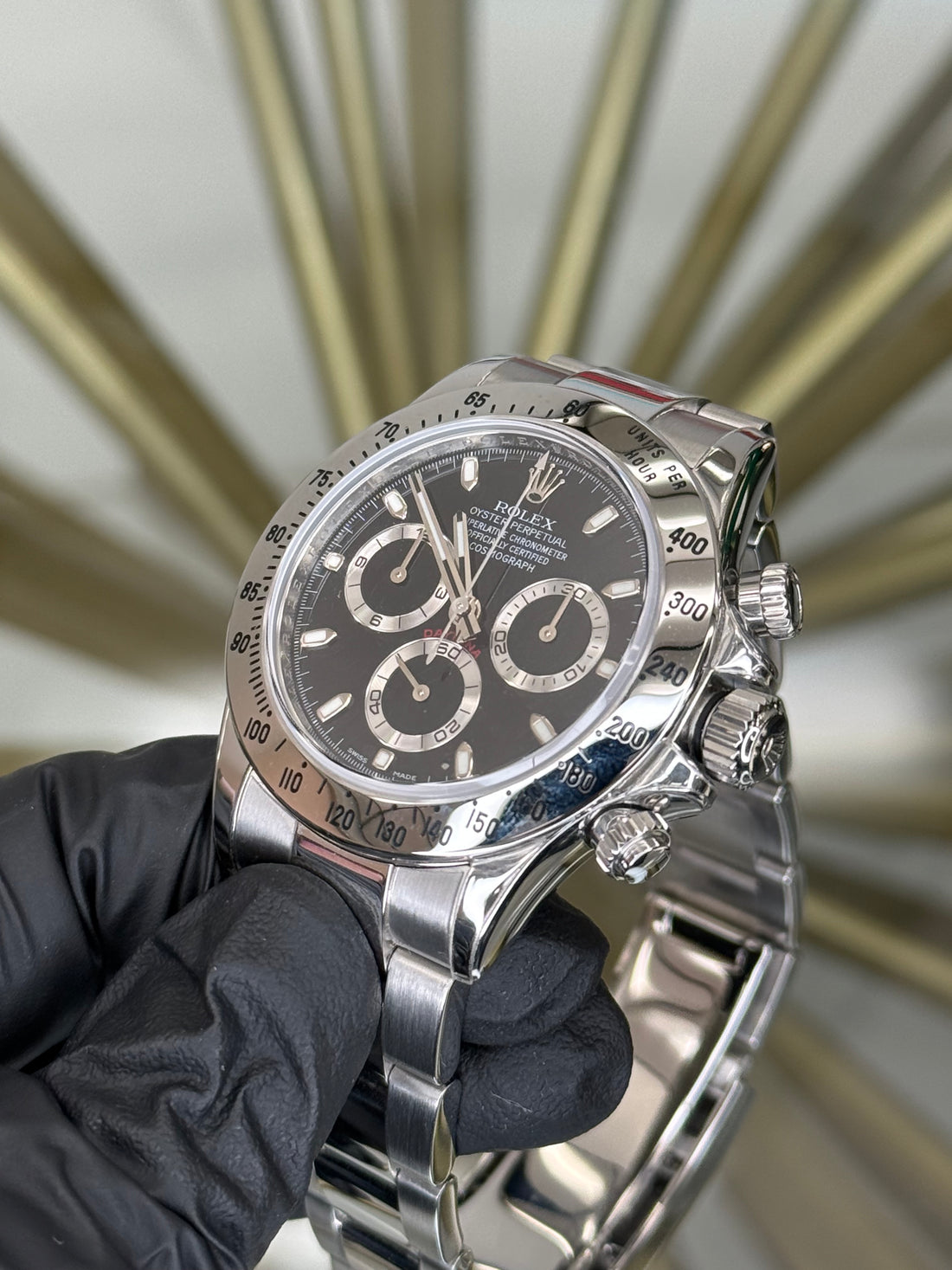 Rolex Daytona Black Dial on Oyster 116520 2012 Card