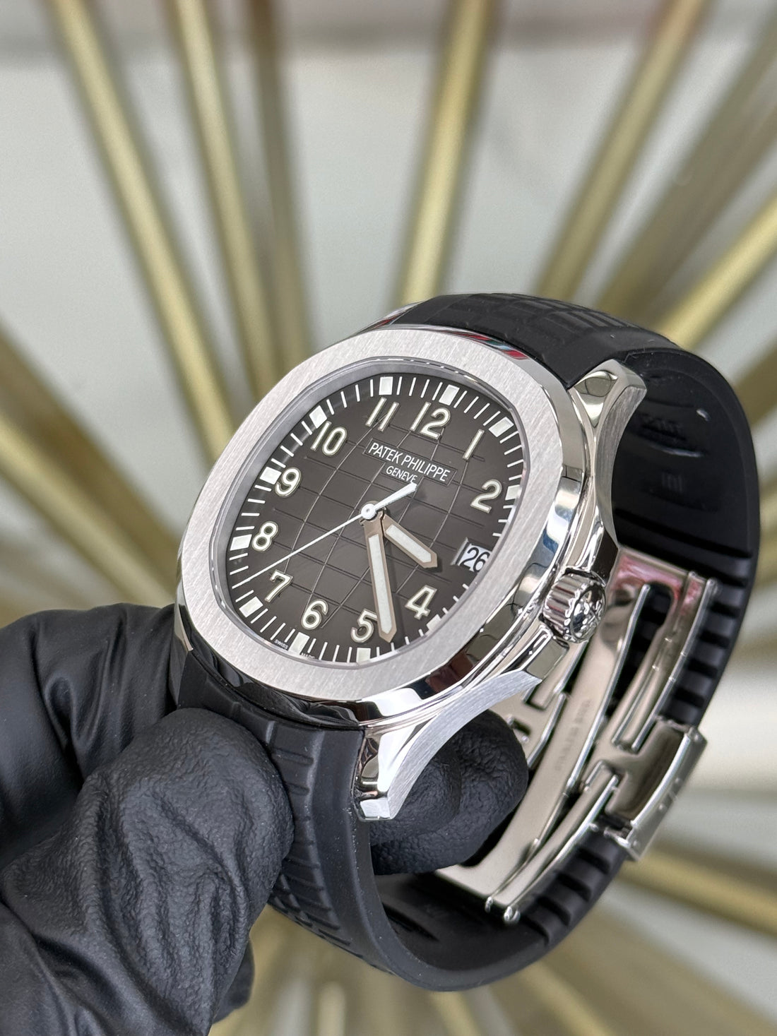 Patek Philippe Aquanaut Black Dial on Strap 5167A-001 2018 Complete
