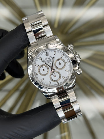 Rolex Daytona White Dial on Oyster 116520 2006 Papers