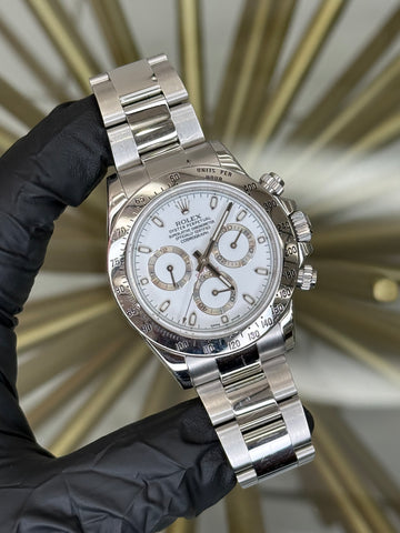 Rolex Daytona White Dial on Oyster 116520 2016 Card