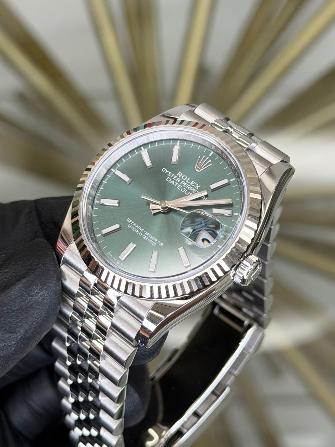 Rolex Datejust 36 Mint Green Dial on Jubilee 126234 2026 Complete