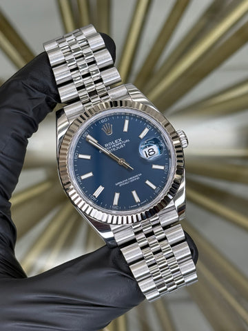 Rolex Datejust 41 Blue Index Dial on Jubilee 126334 2020 Card