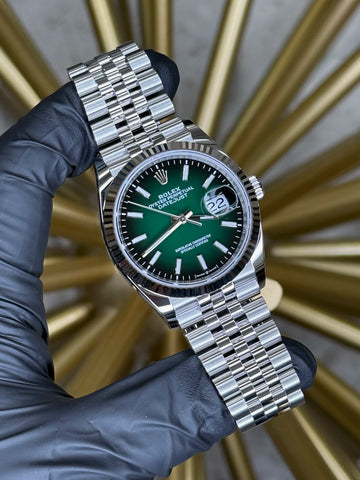 Rolex Datejust 36 Green Ombre Dial on Jubilee 126234 2026 Complete