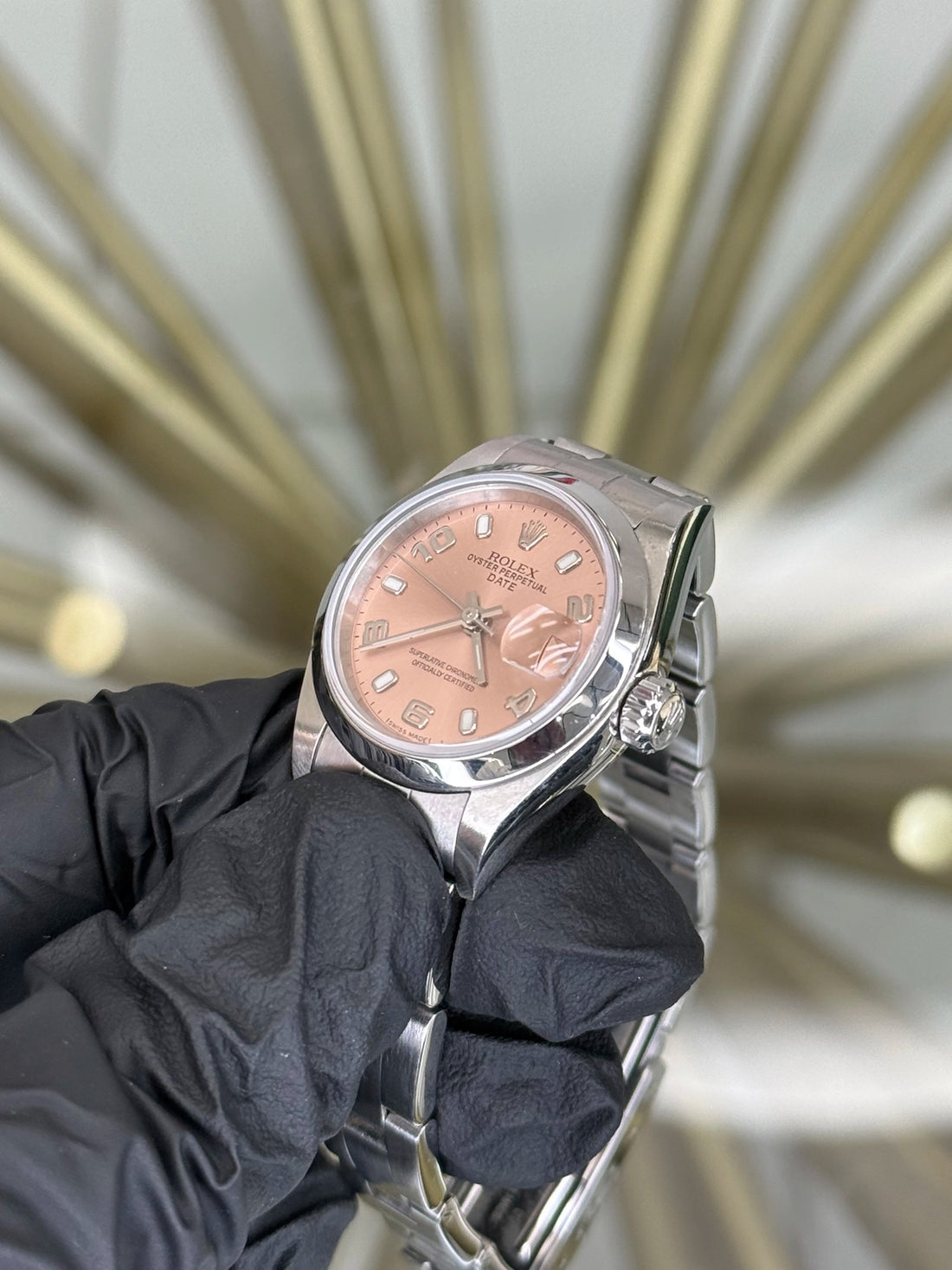 Rolex Date Pink Salmon Dial on Oyster 79160 2006 Complete